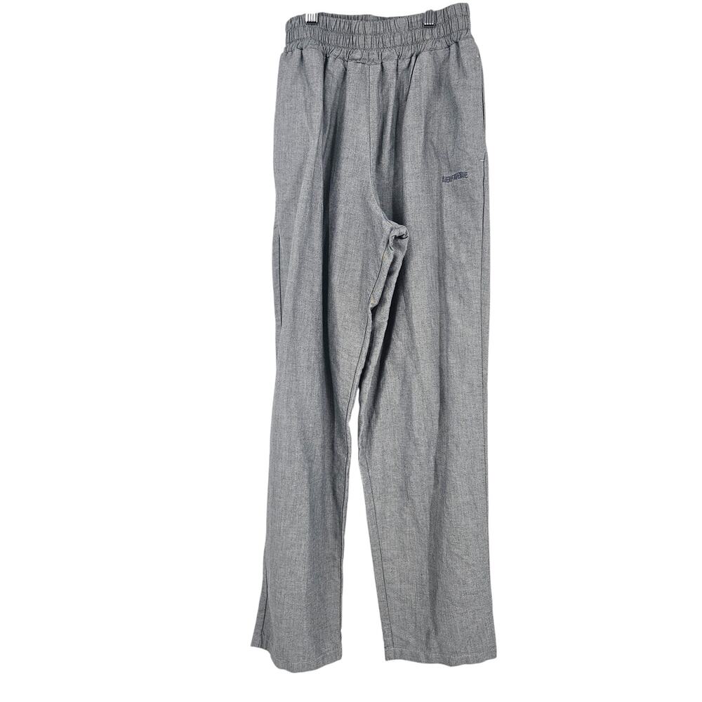 Djerf Avenue Trousers Pants Gray Straight Wide Leg Lagenlook Pull On Size XS